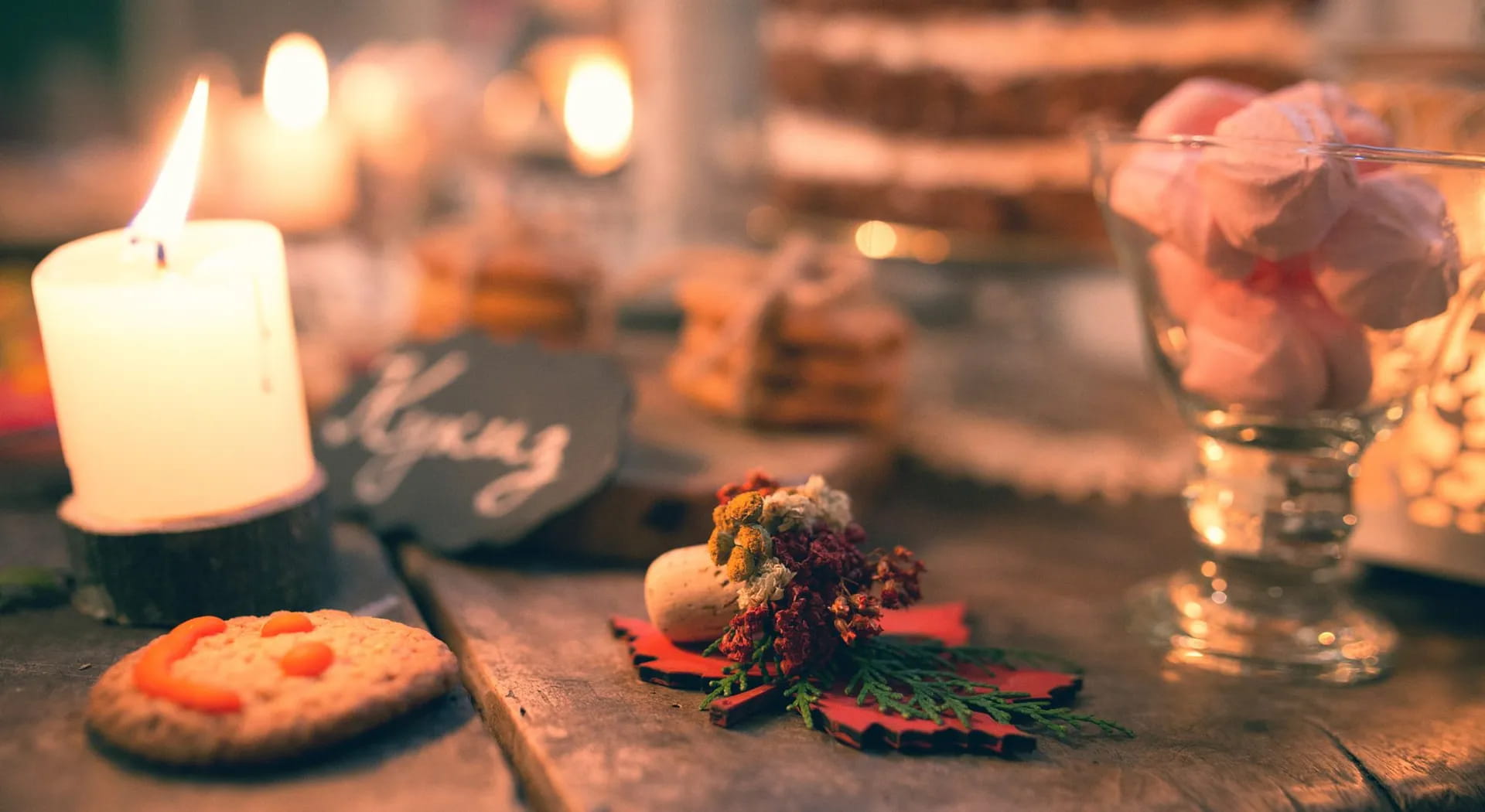 Decorate the table with candles